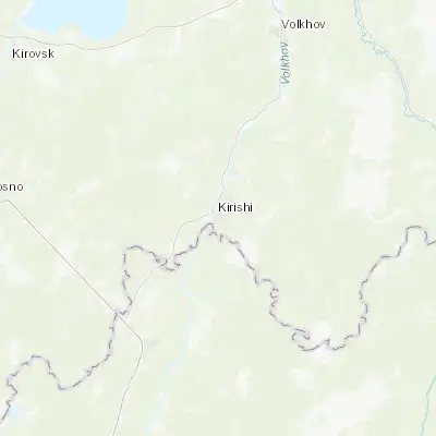 Map showing location of Kirishi (59.447120, 32.020490)