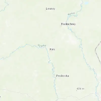 Map showing location of Kirs (59.338820, 52.244670)