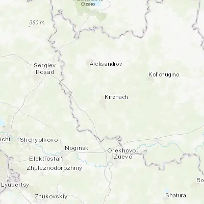 Map showing location of Kirzhach (56.152730, 38.855090)