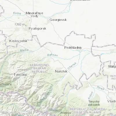 Map showing location of Kishpek (43.655000, 43.640830)