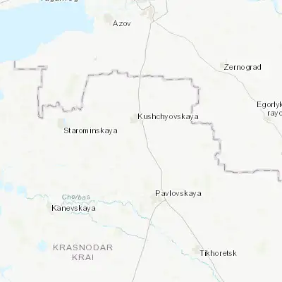 Map showing location of Kislyakovskaya (46.441700, 39.675000)