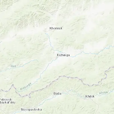 Map showing location of Kizhinga (51.847600, 109.907950)
