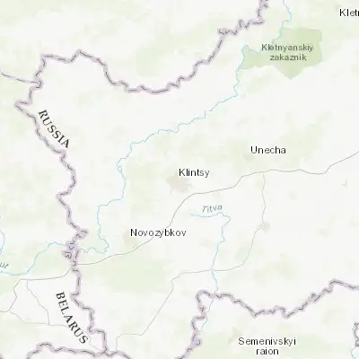 Map showing location of Klintsy (52.760190, 32.239350)