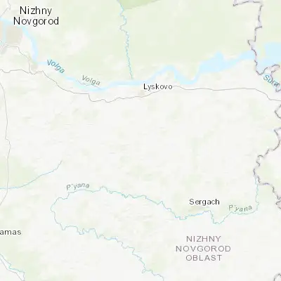 Map showing location of Knyaginino (55.822780, 45.034890)