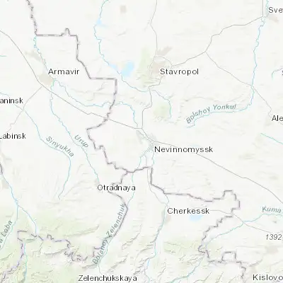 Map showing location of Kochubeyevskoye (44.644170, 41.845280)