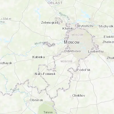 Map showing location of Kokoshkino (55.597690, 37.169500)
