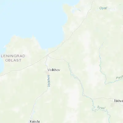 Map showing location of Kolchanovo (60.016470, 32.588370)
