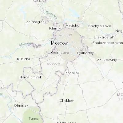 Map showing location of Kommunarka (55.569520, 37.489320)