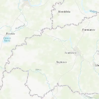 Map showing location of Komsomol’sk (57.029130, 40.372660)
