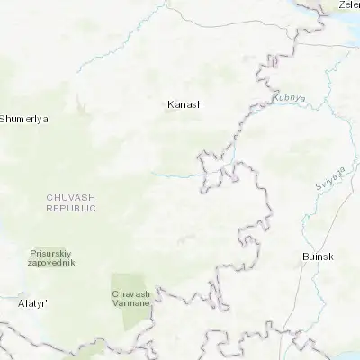Map showing location of Komsomol'skoye (55.256670, 47.546080)