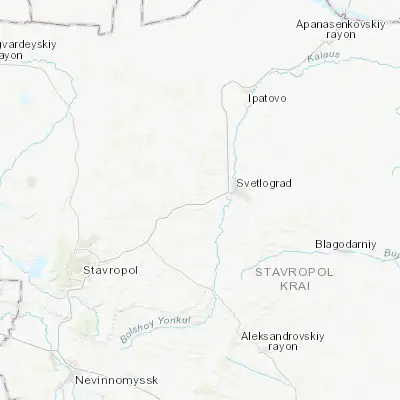 Map showing location of Konstantinovskoye (45.299170, 42.636670)