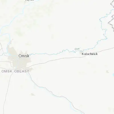 Map showing location of Kormilovka (55.002640, 74.102810)