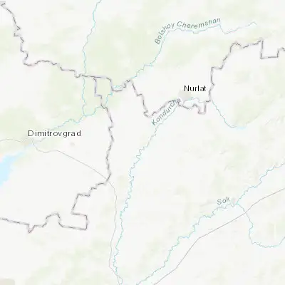Map showing location of Koshki (54.209140, 50.467670)
