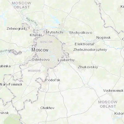 Map showing location of Kotel’niki (55.635460, 37.844500)
