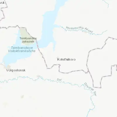 Map showing location of Kotel’nikovo (47.630090, 43.140680)