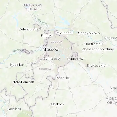 Map showing location of Kotlovka (55.659280, 37.604040)