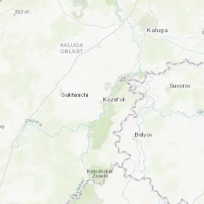 Map showing location of Kozel’sk (54.037460, 35.771590)