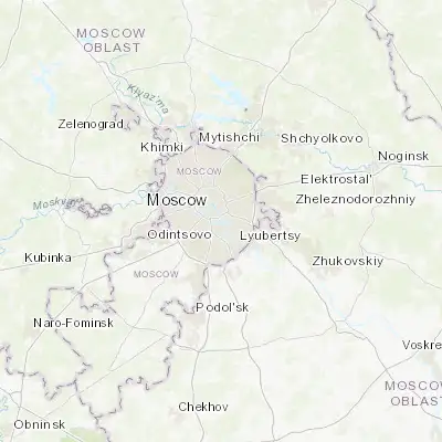 Map showing location of Kozhukhovo (55.700000, 37.666670)