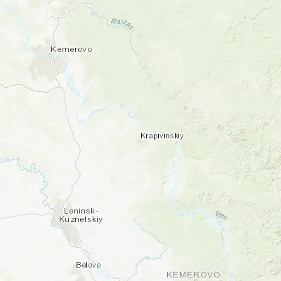 Map showing location of Krapivinskiy (54.999200, 86.813300)