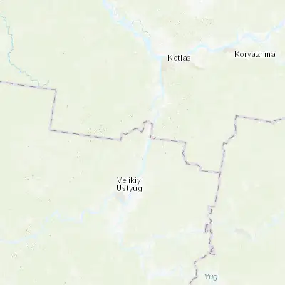 Map showing location of Krasavino (60.962250, 46.483210)