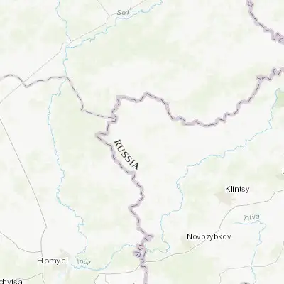 Map showing location of Krasnaya Gora (52.999500, 31.602300)