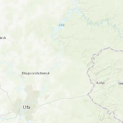 Map showing location of Krasnaya Gorka (55.196170, 56.667270)