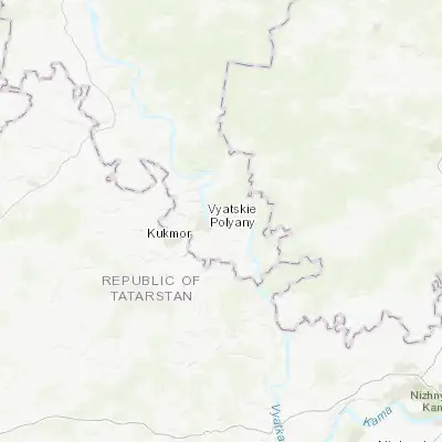 Map showing location of Krasnaya Polyana (56.242040, 51.144250)