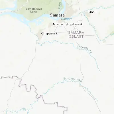 Map showing location of Krasnoarmeyskoye (52.719940, 50.031220)