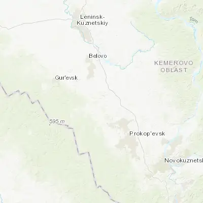 Map showing location of Krasnobrodskiy (54.158100, 86.448600)
