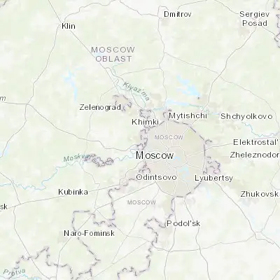 Map showing location of Krasnogorsk (55.820360, 37.330170)