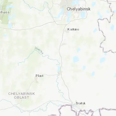 Map showing location of Krasnogorskiy (54.602500, 61.231000)
