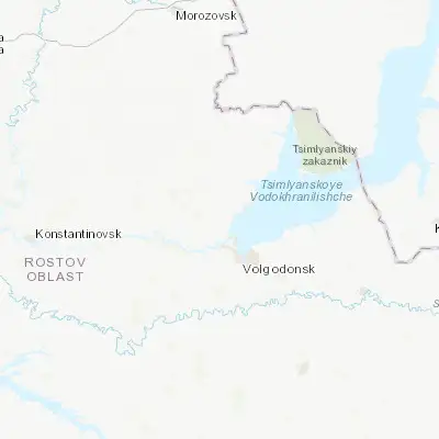 Map showing location of Krasnoyarskaya (47.650100, 42.044300)