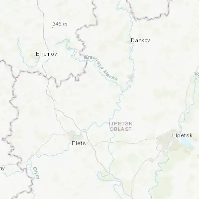 Map showing location of Krasnoye (52.864490, 38.793530)