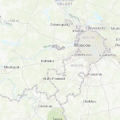 Map showing location of Krasnoznamensk (55.599440, 37.038610)