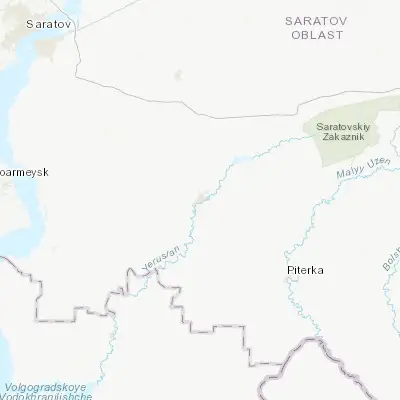 Map showing location of Krasnyy Kut (50.950000, 46.966670)