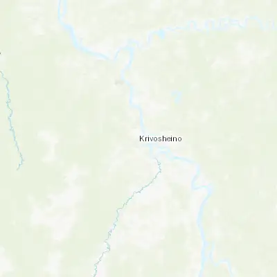 Map showing location of Krivosheino (57.343060, 83.926110)