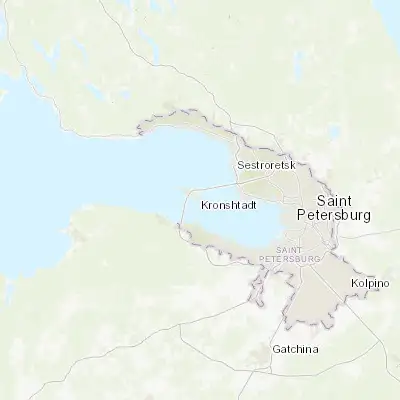 Map showing location of Kronstadt (59.995410, 29.766680)