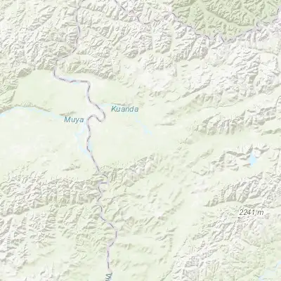 Map showing location of Kuanda (56.316110, 116.080560)