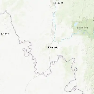 Map showing location of Kumertau (52.766670, 55.783330)