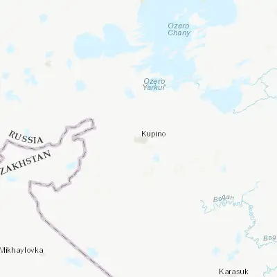 Map showing location of Kupino (54.366350, 77.298050)
