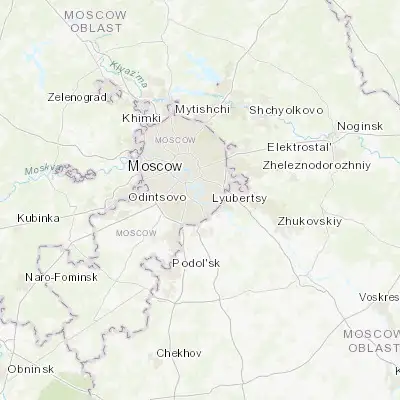 Map showing location of Kur’yanovo (55.650000, 37.700000)