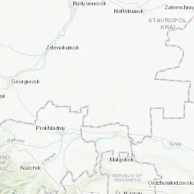 Map showing location of Kurskaya (44.050000, 44.450000)