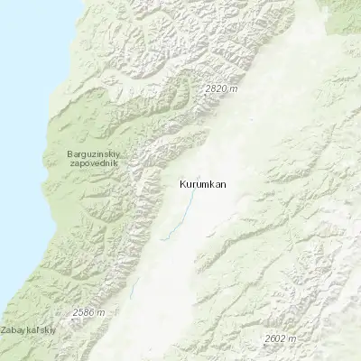 Map showing location of Kurumkan (54.320930, 110.306510)