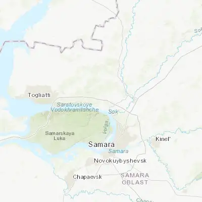 Map showing location of Kurumoch (53.489630, 50.037480)