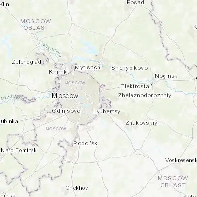 Map showing location of Kuskovo (55.734230, 37.826160)