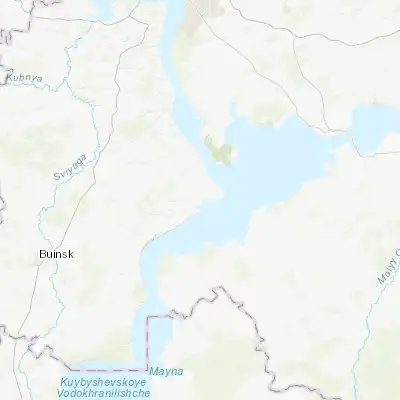 Map showing location of Kuybyshevskiy Zaton (55.159300, 49.170100)
