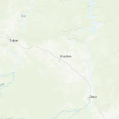 Map showing location of Kuytun (54.342410, 101.509170)