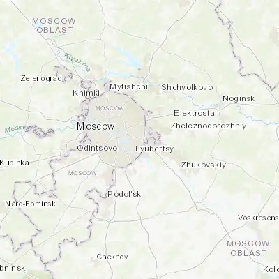 Map showing location of Kuz’minki (55.700000, 37.800000)
