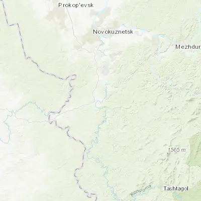 Map showing location of Kuzedeyevo (53.330800, 87.201900)