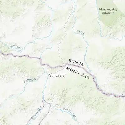 Map showing location of Kyakhta (50.357370, 106.450330)